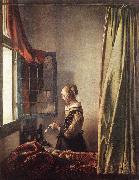 VERMEER VAN DELFT, Jan Girl Reading a Letter at an Open Window t oil painting reproduction